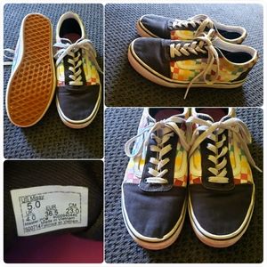 Multicolored Checkered Vans